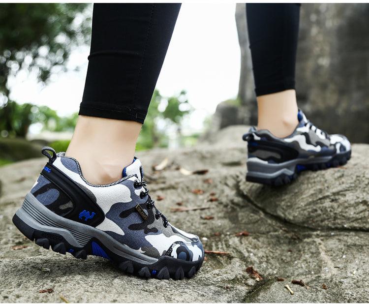 Unisex Mesh Camouflage Outdoor Shoes – Lightweight Non-Slip Walking Sneakers