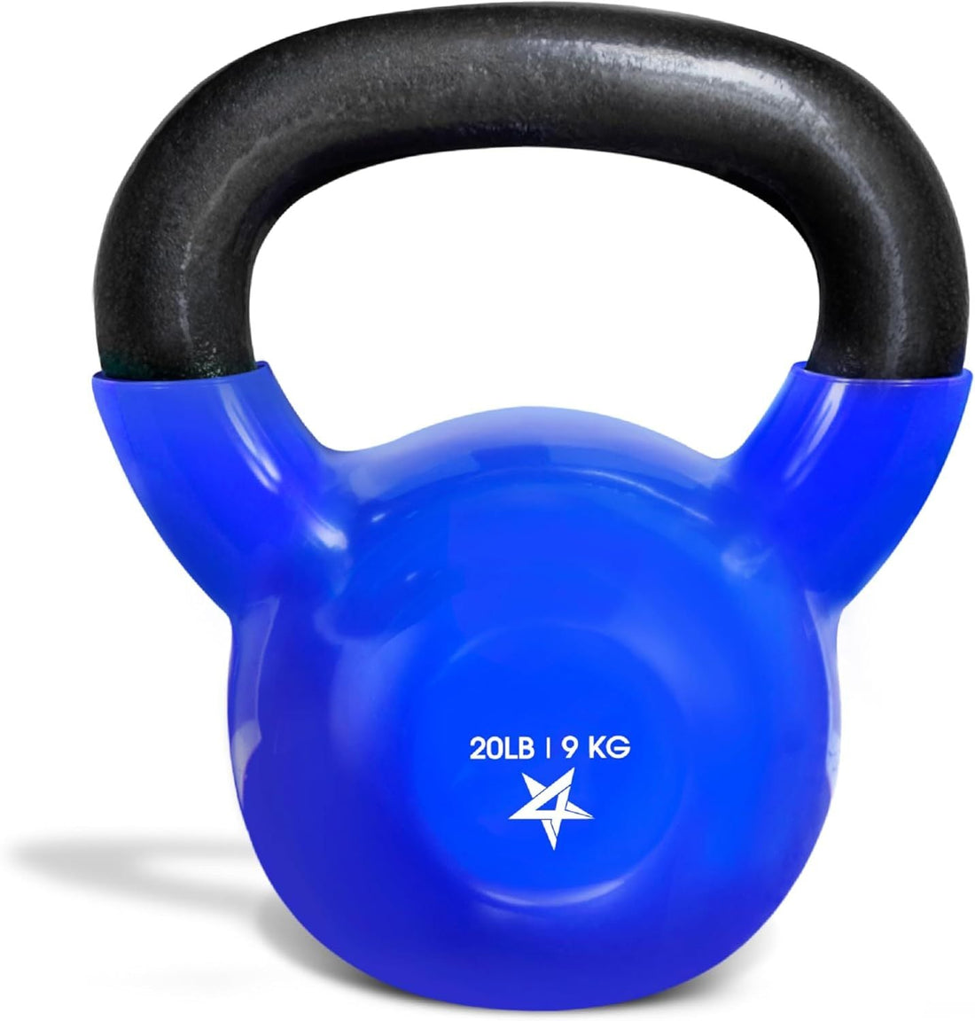 Vinyl Coated Cast Iron Kettlebell – 5–100 lb Strength Training Equipment