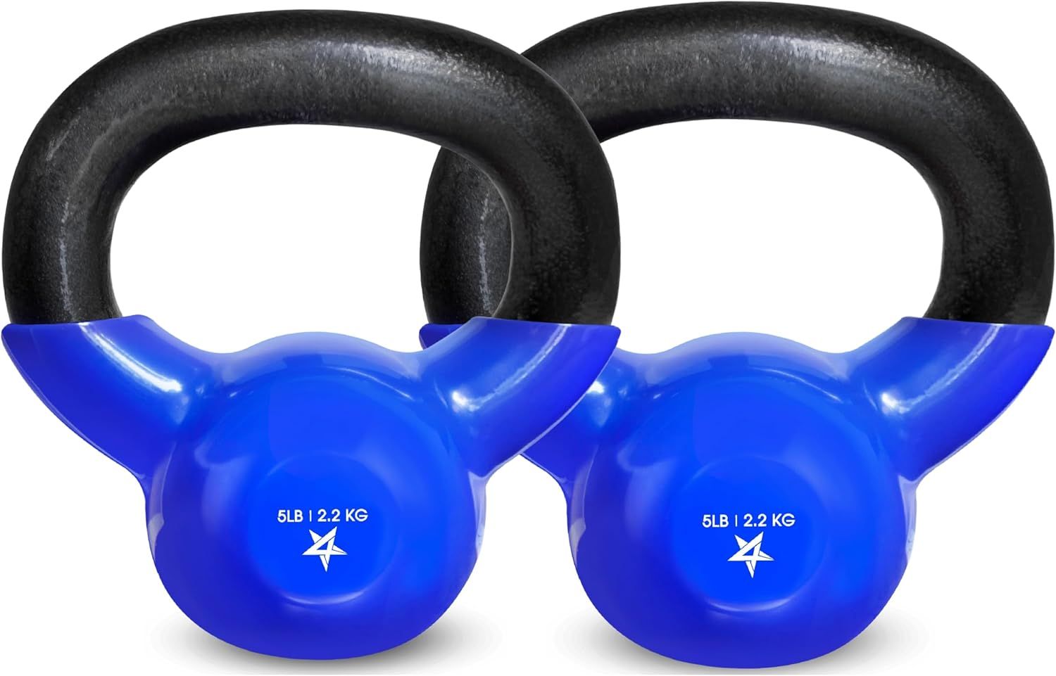 Vinyl Coated Cast Iron Kettlebell – 5–100 lb Strength Training Equipment