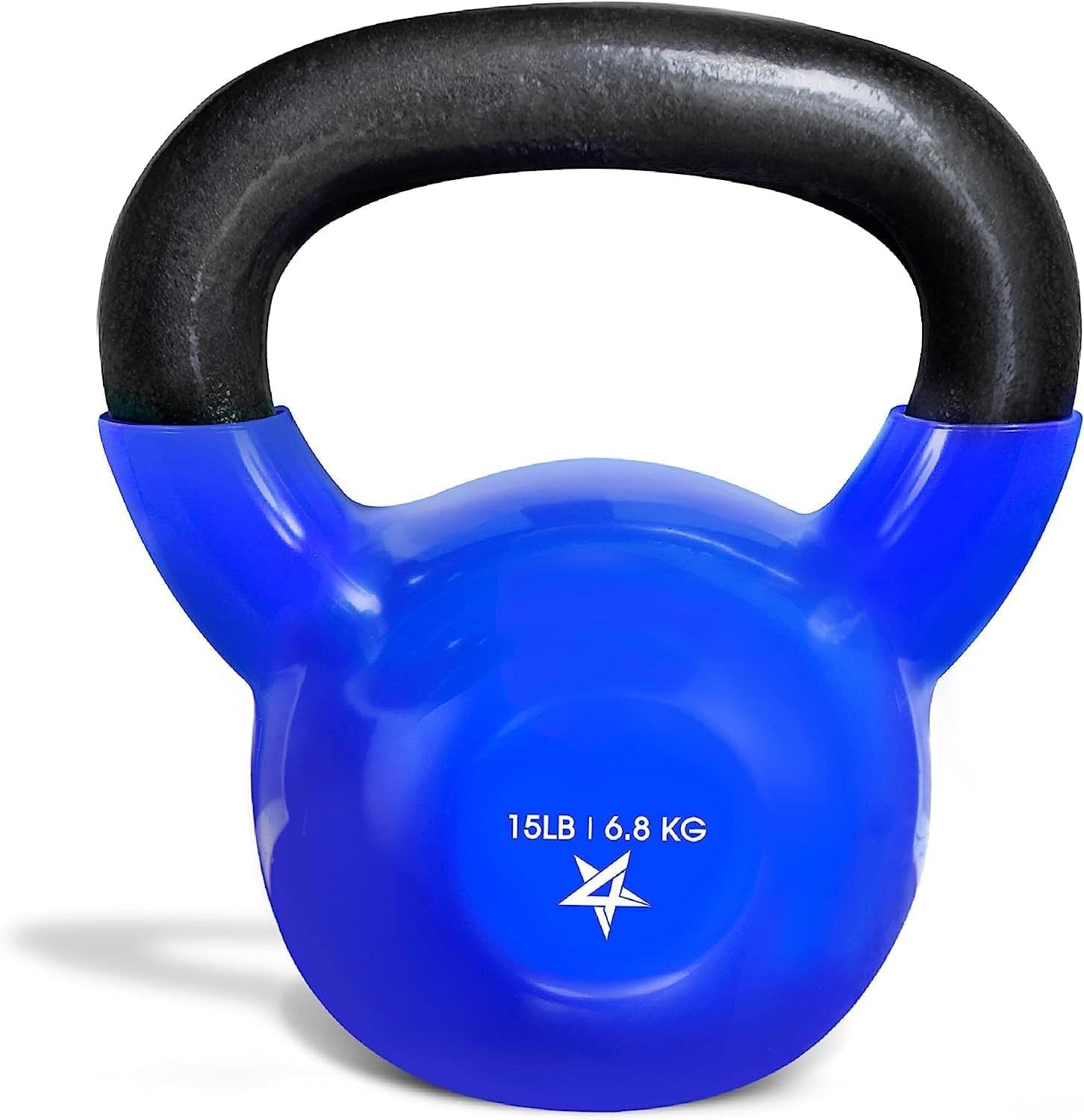 Vinyl Coated Cast Iron Kettlebell – 5–100 lb Strength Training Equipment
