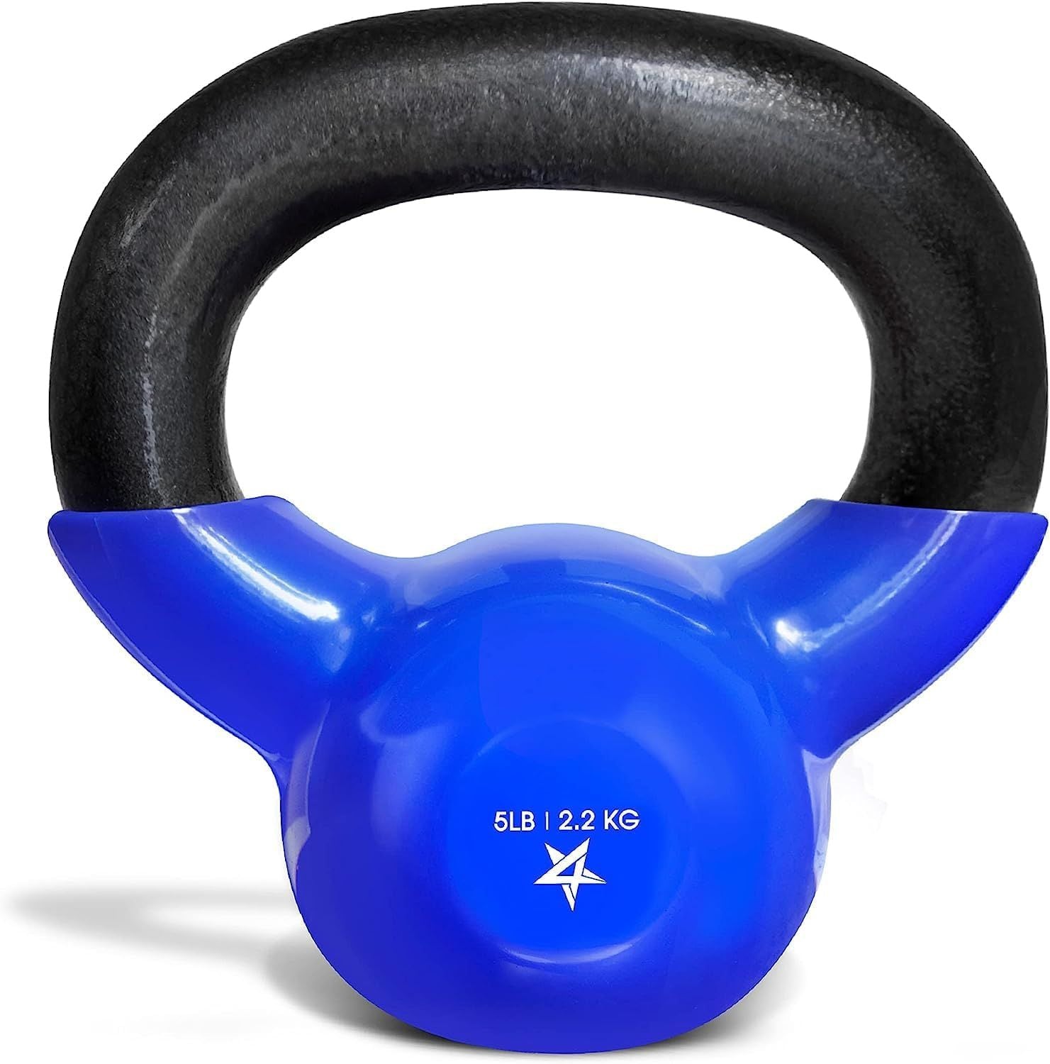 Vinyl Coated Cast Iron Kettlebell – 5–100 lb Strength Training Equipment