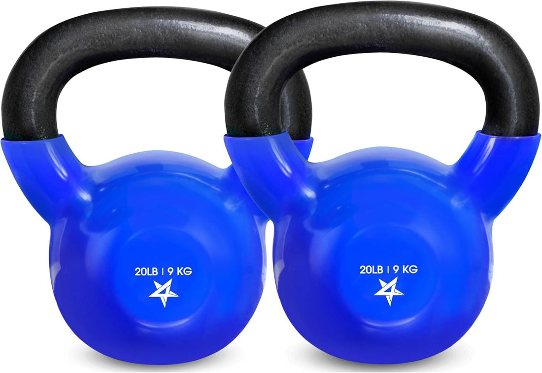 Vinyl Coated Cast Iron Kettlebell – 5–100 lb Strength Training Equipment
