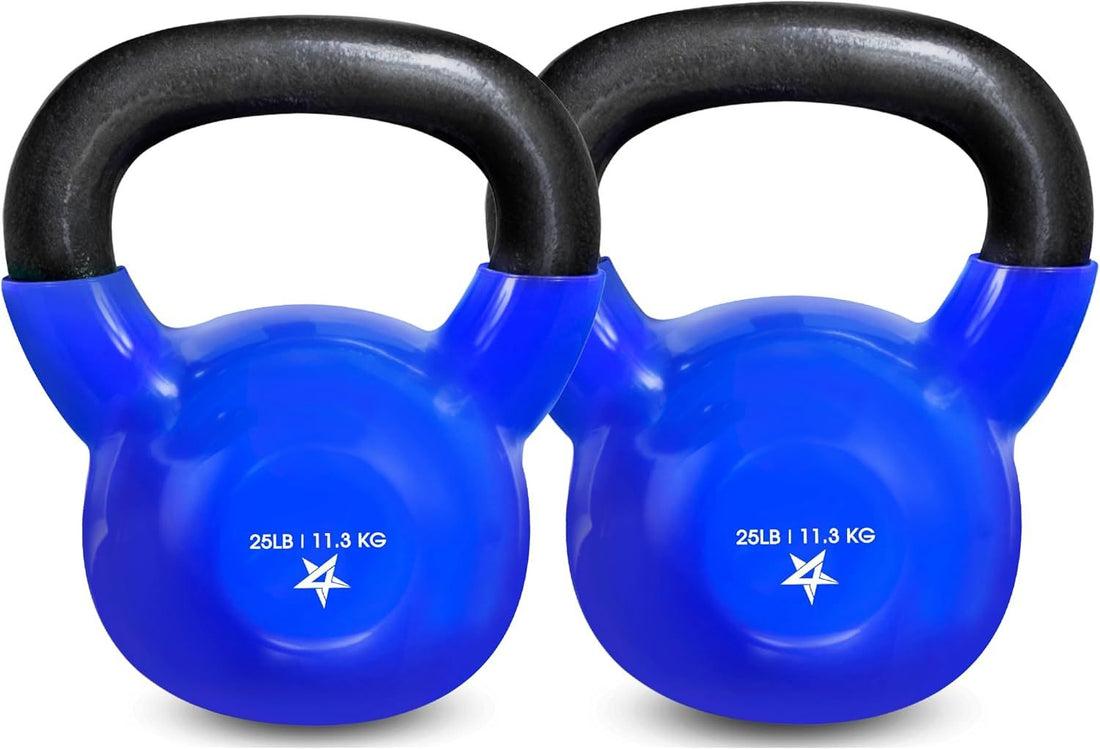 Vinyl Coated Cast Iron Kettlebell – 5–100 lb Strength Training Equipment