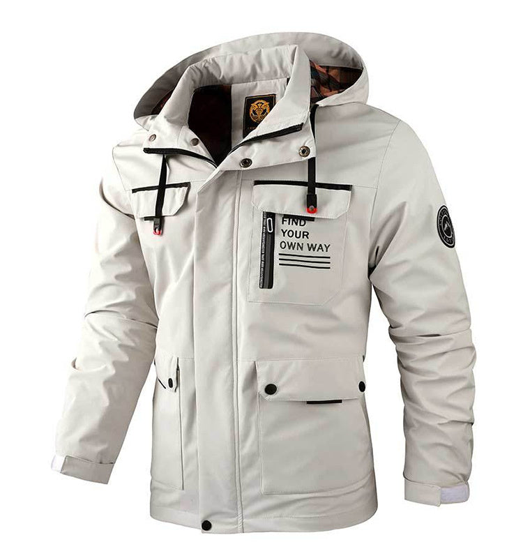 Men’s Hooded Parka Jacket – Windproof Winter Outdoor Coat