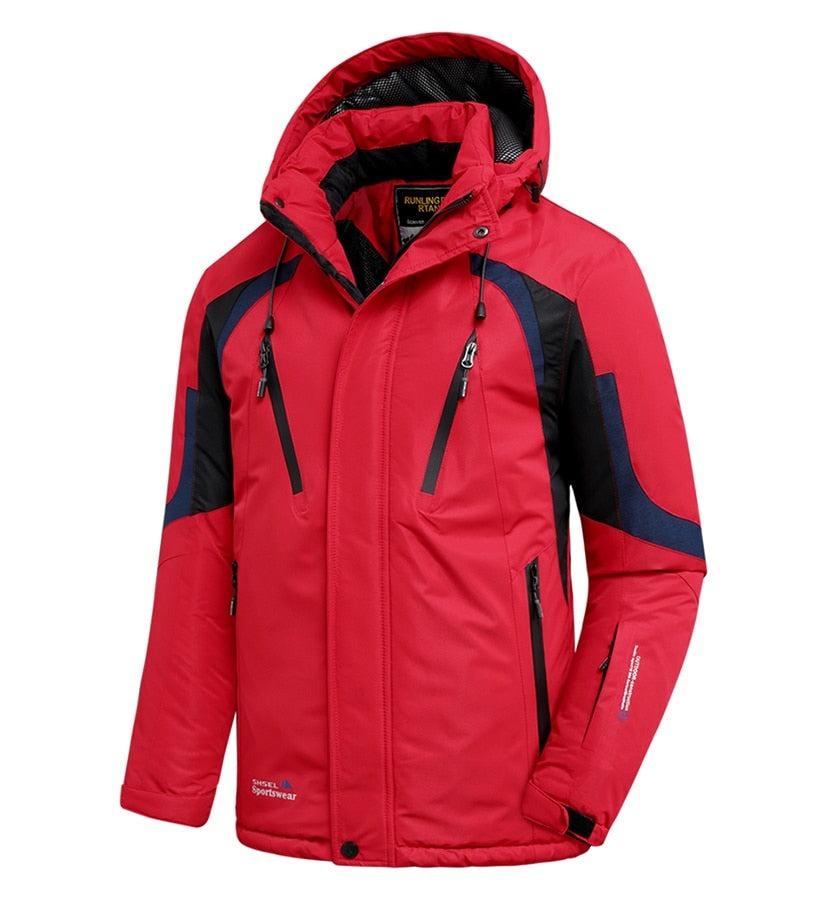 Men’s Winter Ski Jacket – Waterproof Hooded Fleece Outdoor Coat