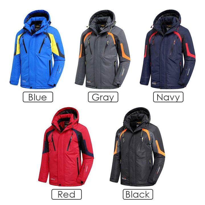 Men’s Winter Ski Jacket – Waterproof Hooded Fleece Outdoor Coat
