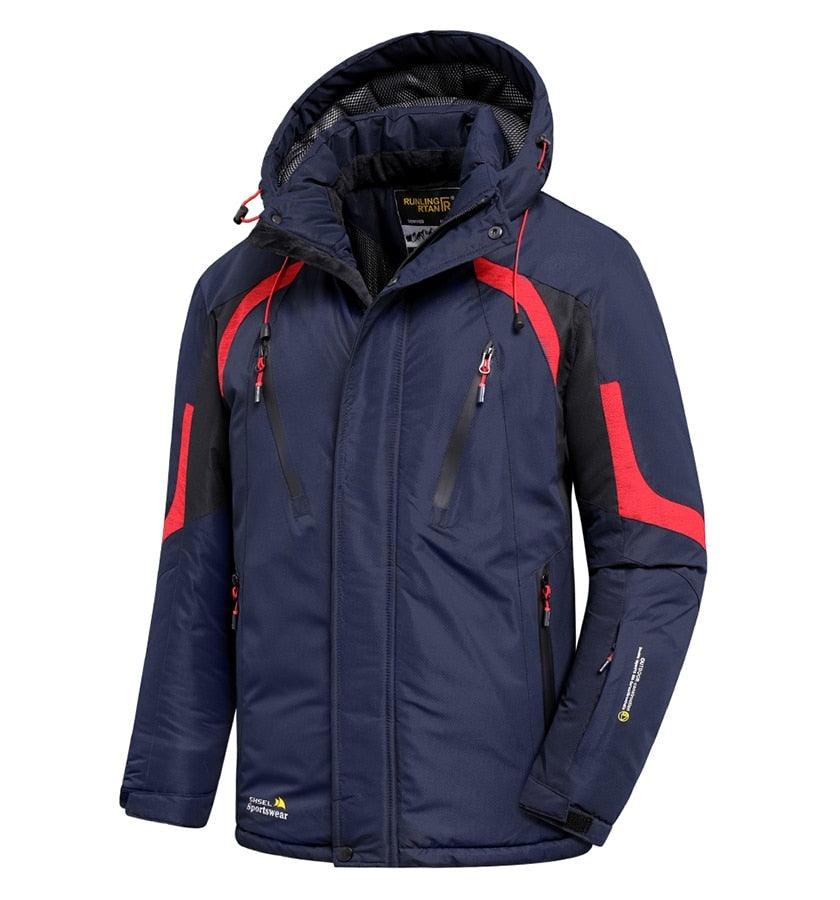 Men’s Winter Ski Jacket – Waterproof Hooded Fleece Outdoor Coat