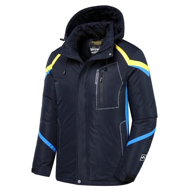 Men’s Winter Ski Jacket – Waterproof Hooded Fleece Outdoor Coat