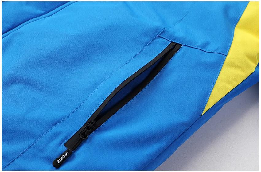 Men’s Winter Ski Jacket – Waterproof Hooded Fleece Outdoor Coat