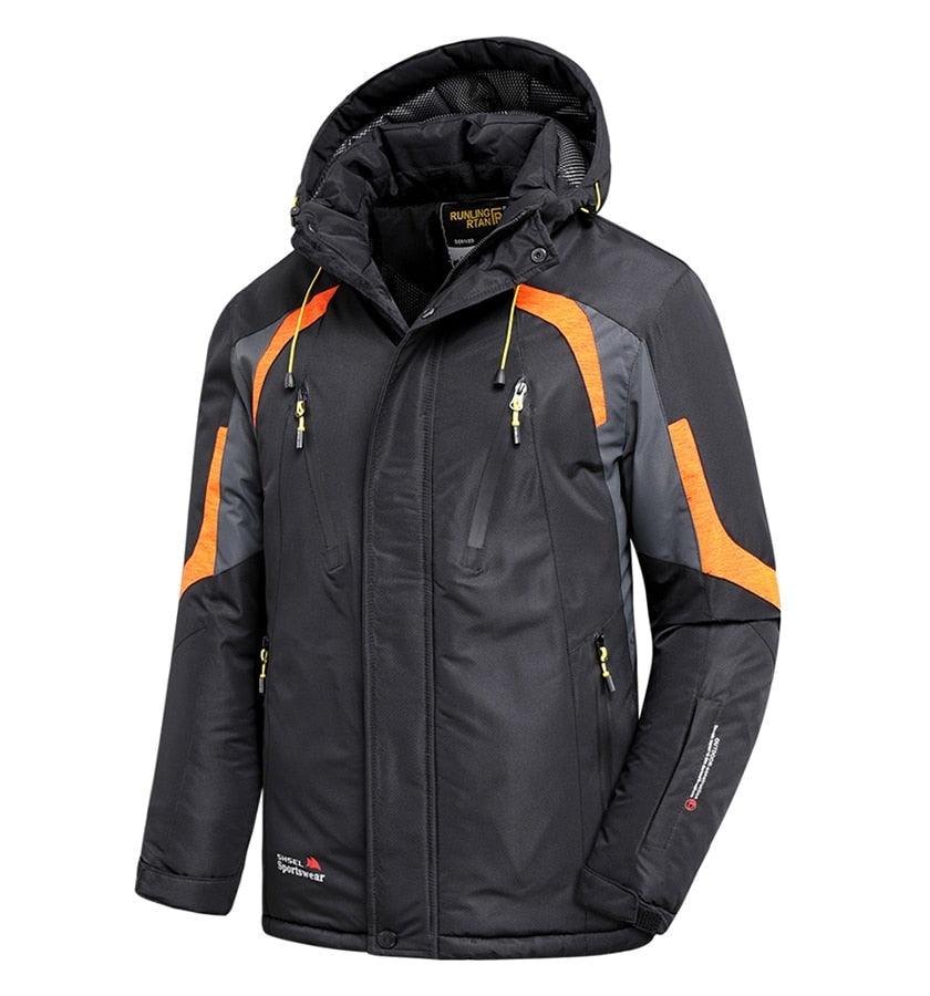 Men’s Winter Ski Jacket – Waterproof Hooded Fleece Outdoor Coat