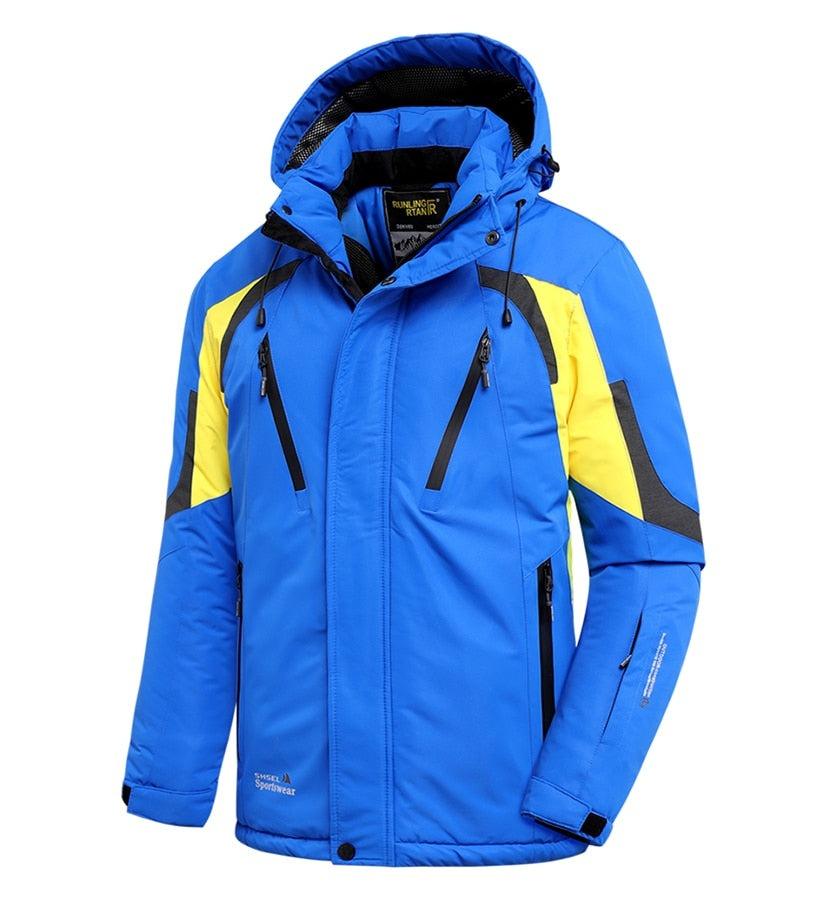 Men’s Winter Ski Jacket – Waterproof Hooded Fleece Outdoor Coat