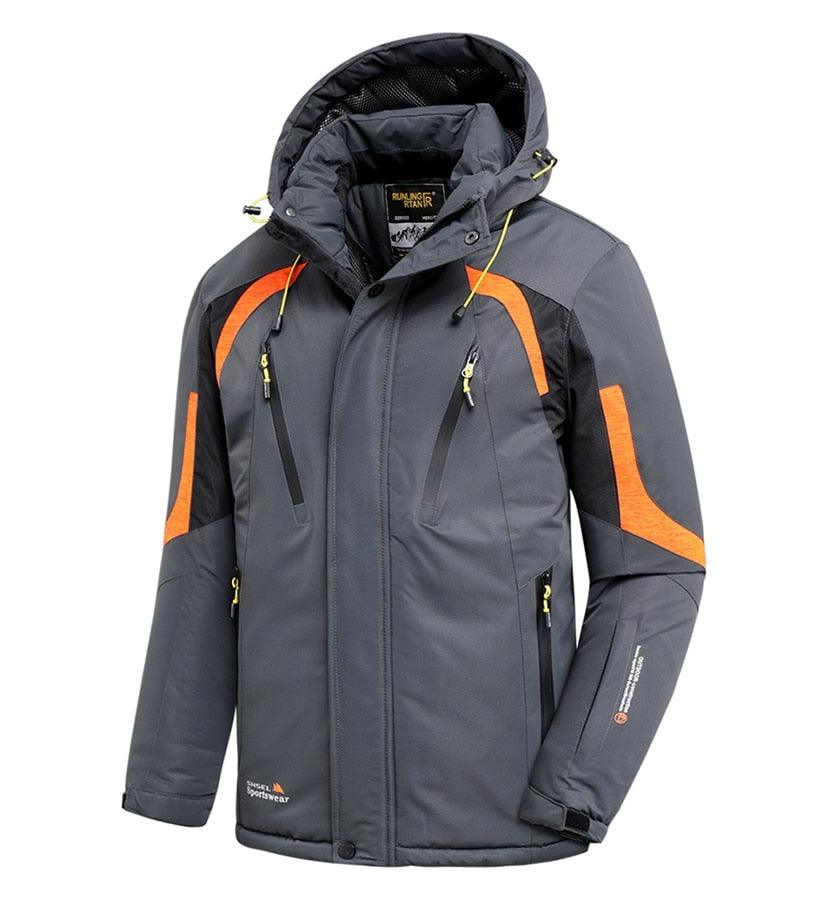 Men’s Winter Ski Jacket – Waterproof Hooded Fleece Outdoor Coat