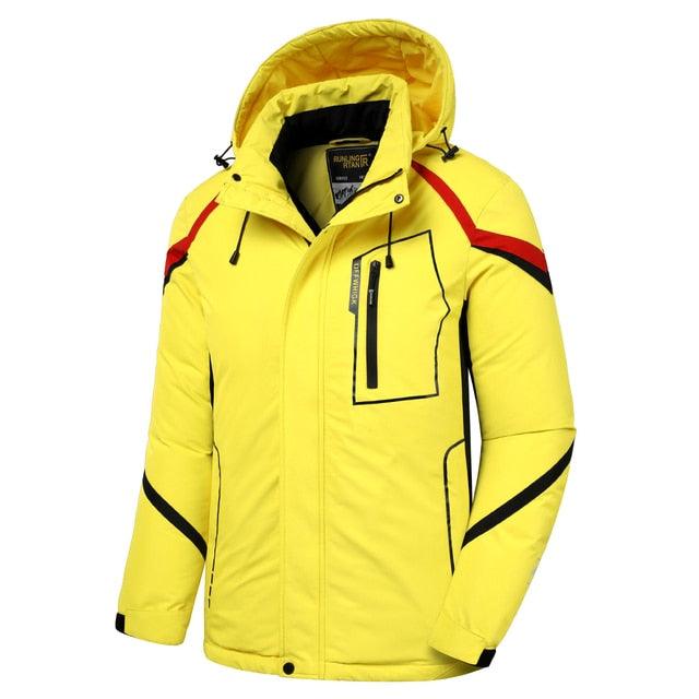 Men’s Winter Ski Jacket – Waterproof Hooded Fleece Outdoor Coat