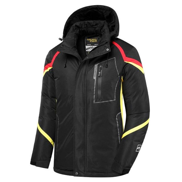 Men’s Winter Ski Jacket – Waterproof Hooded Fleece Outdoor Coat