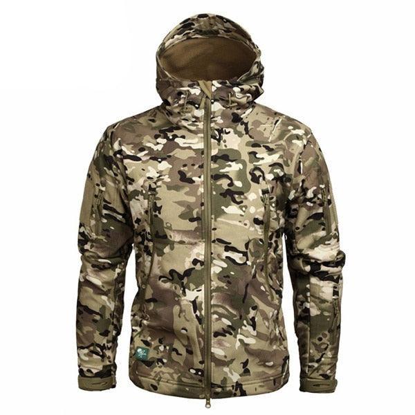 Men’s Green Camouflage Jacket – Lightweight Water-Resistant Windbreaker