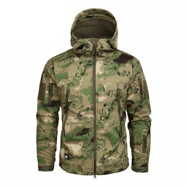 Men’s Green Camouflage Jacket – Lightweight Water-Resistant Windbreaker