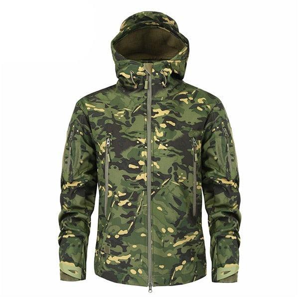 Men’s Green Camouflage Jacket – Lightweight Water-Resistant Windbreaker