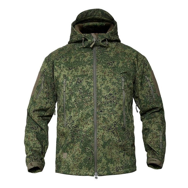 Men’s Green Camouflage Jacket – Lightweight Water-Resistant Windbreaker