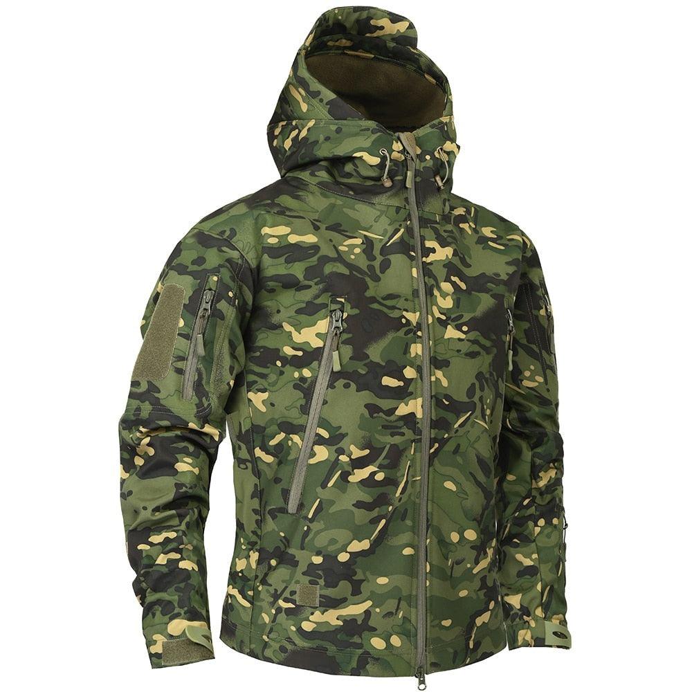 Men’s Green Camouflage Jacket – Lightweight Water-Resistant Windbreaker