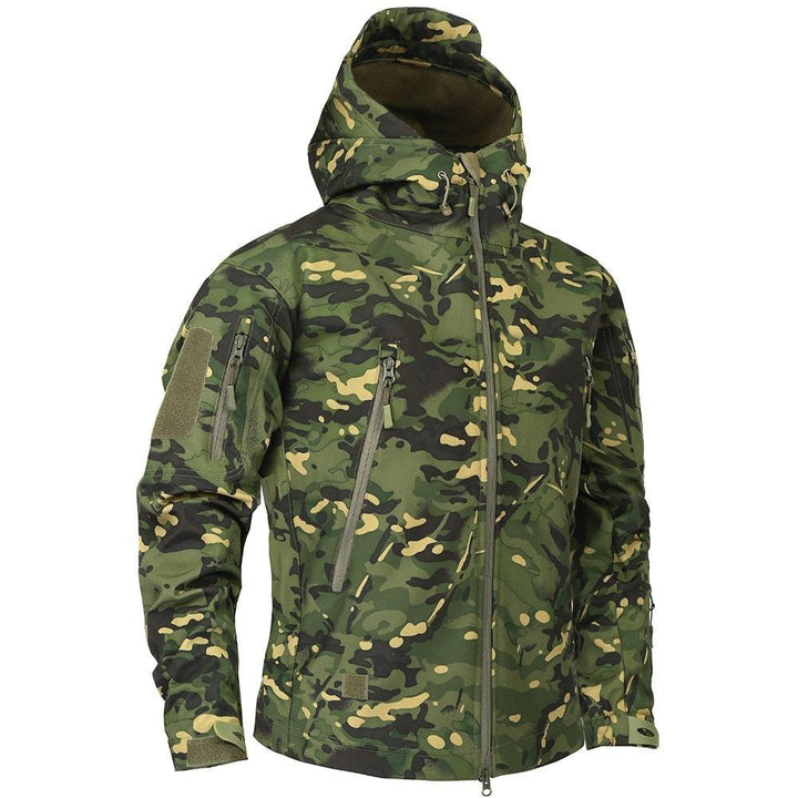 Men’s Green Camouflage Jacket – Lightweight Water-Resistant Windbreaker