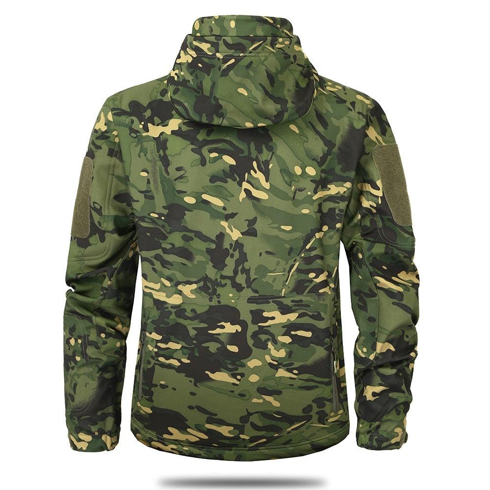 Men’s Green Camouflage Jacket – Lightweight Water-Resistant Windbreaker