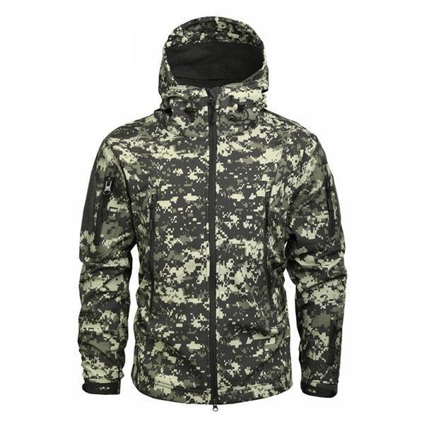Men’s Green Camouflage Jacket – Lightweight Water-Resistant Windbreaker