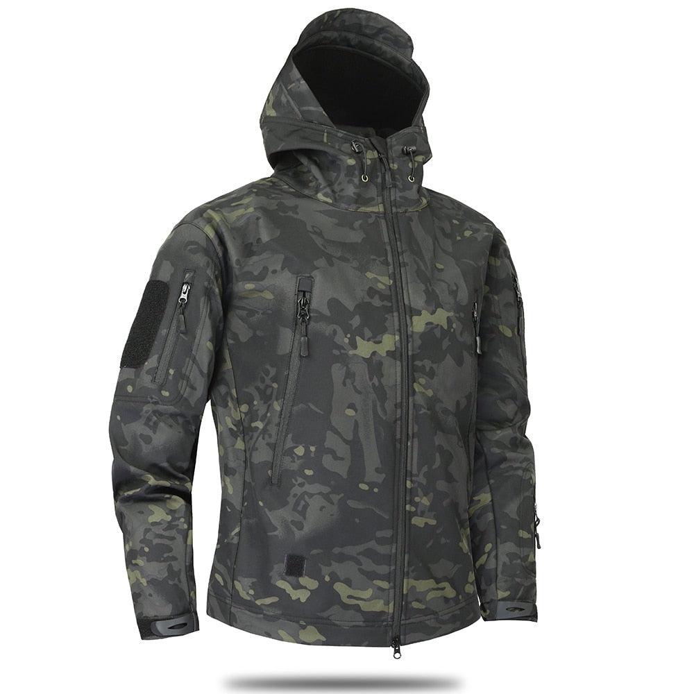 Men’s Green Camouflage Jacket – Lightweight Water-Resistant Windbreaker