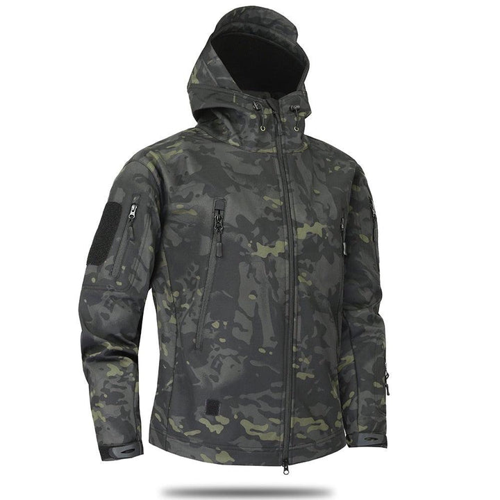 Men’s Green Camouflage Jacket – Lightweight Water-Resistant Windbreaker