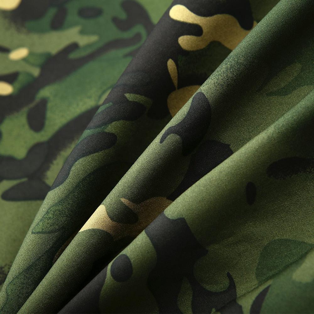 Men’s Green Camouflage Jacket – Lightweight Water-Resistant Windbreaker