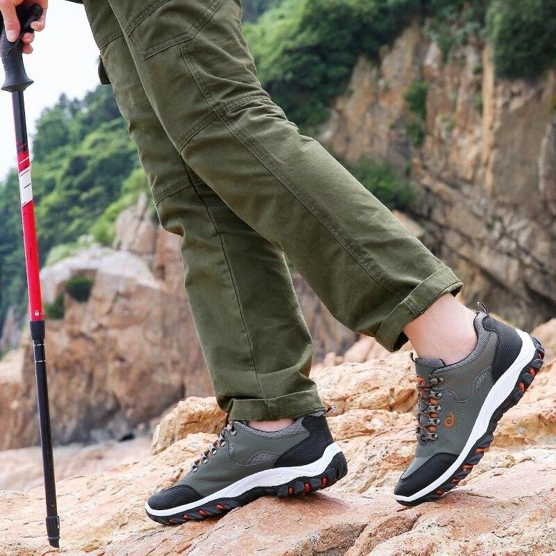 Men’s Low-Top Hiking Shoes – Breathable Non-Slip Outdoor Sneakers