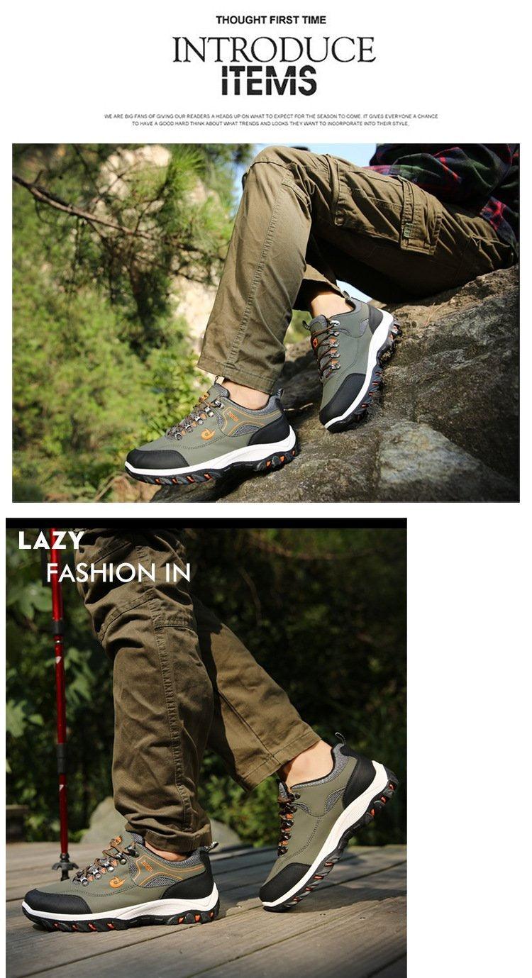 Men’s Low-Top Hiking Shoes – Breathable Non-Slip Outdoor Sneakers
