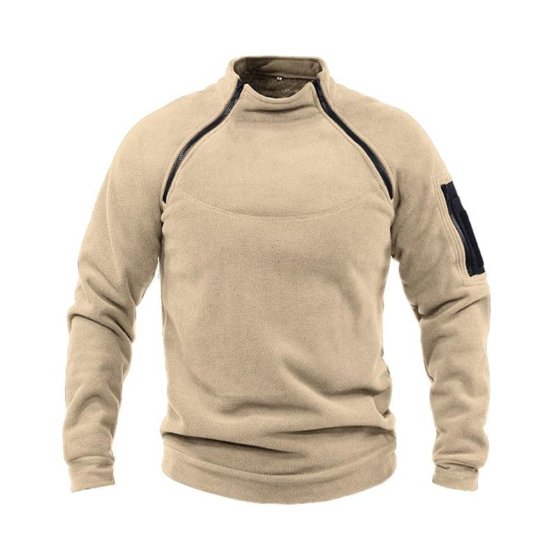 Men’s Fleece Tactical Jacket – Lightweight Windproof Outdoor Coat