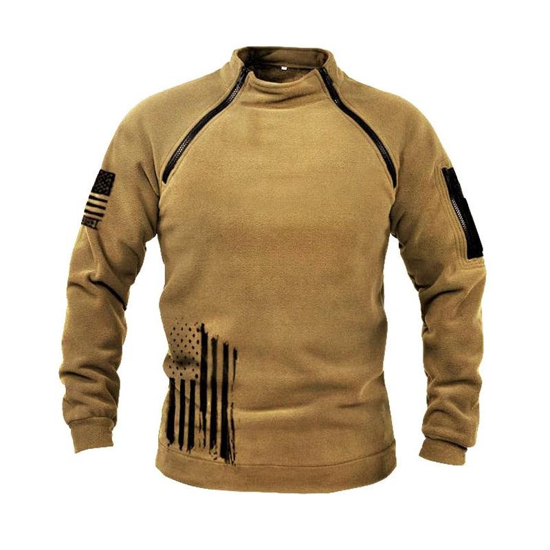 Men’s Fleece Tactical Jacket – Lightweight Windproof Outdoor Coat