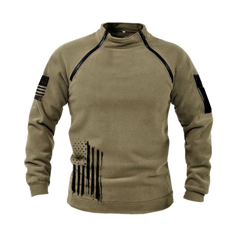 Men’s Fleece Tactical Jacket – Lightweight Windproof Outdoor Coat