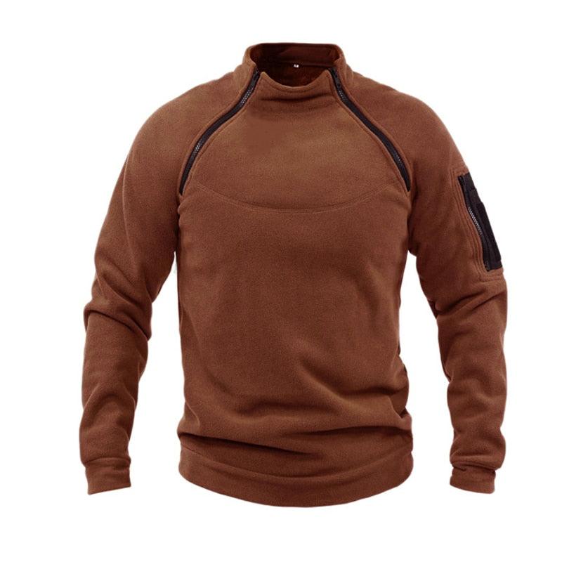 Men’s Fleece Tactical Jacket – Lightweight Windproof Outdoor Coat