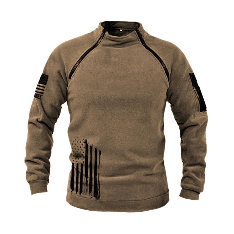 Men’s Fleece Tactical Jacket – Lightweight Windproof Outdoor Coat