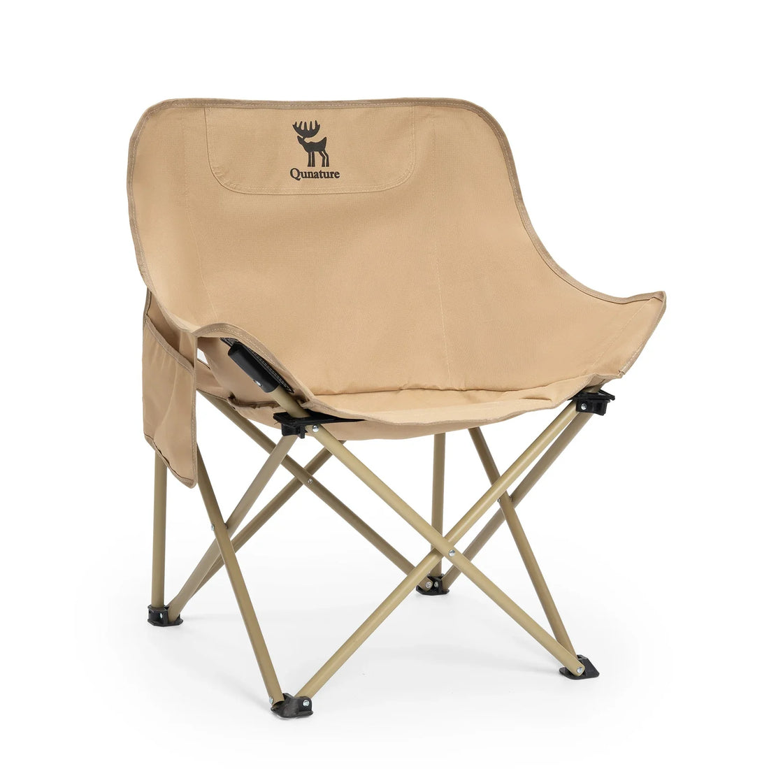 Folding Carbon Steel Camping Chair – Adult & Kids Portable Seat
