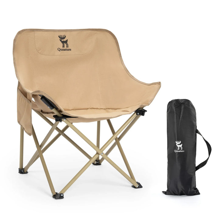 Folding Carbon Steel Camping Chair – Adult & Kids Portable Seat