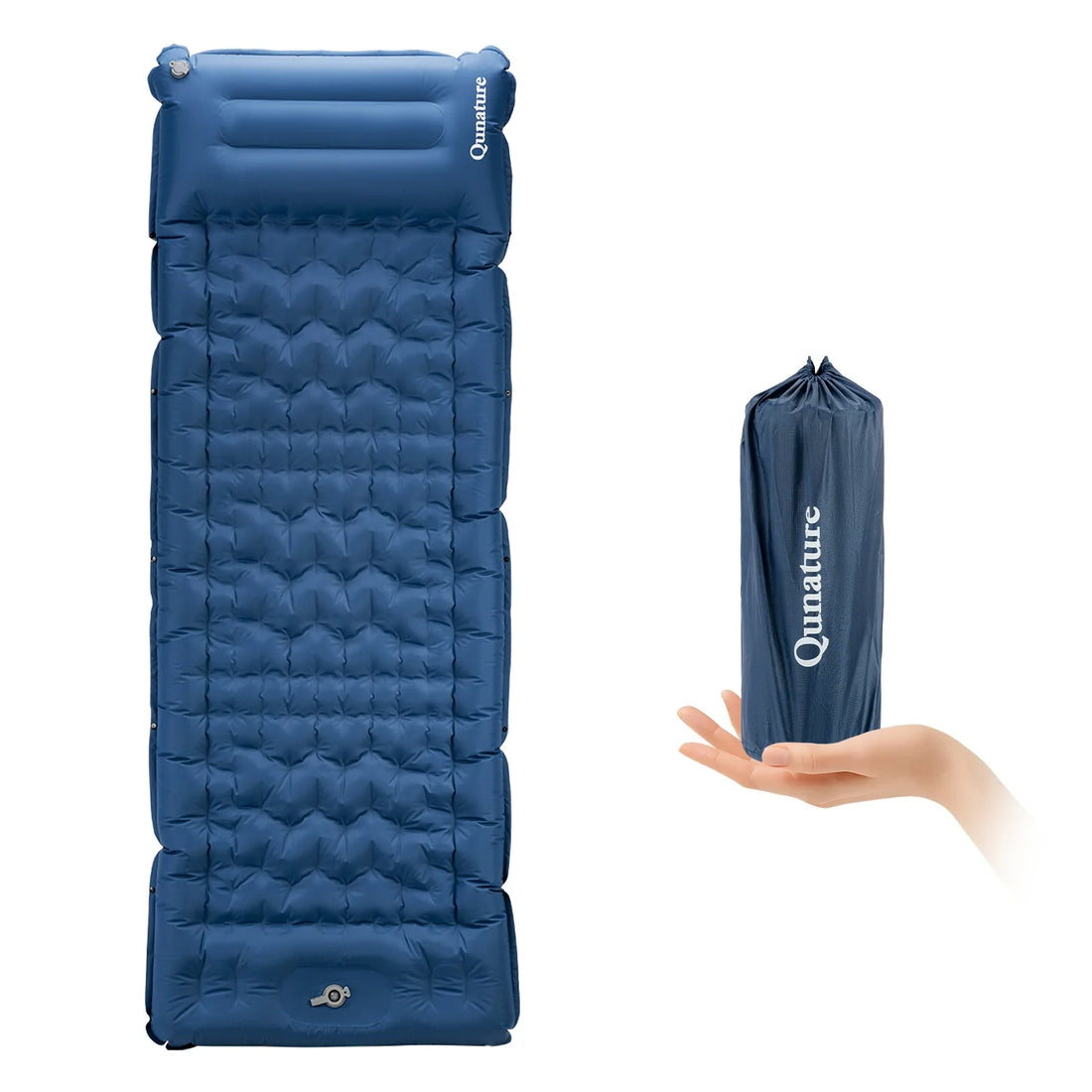 Ultralight Inflatable Sleeping Pad – Built-In Pillow Camping Mat