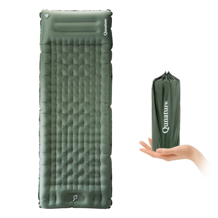 Ultralight Inflatable Sleeping Pad – Built-In Pillow Camping Mat
