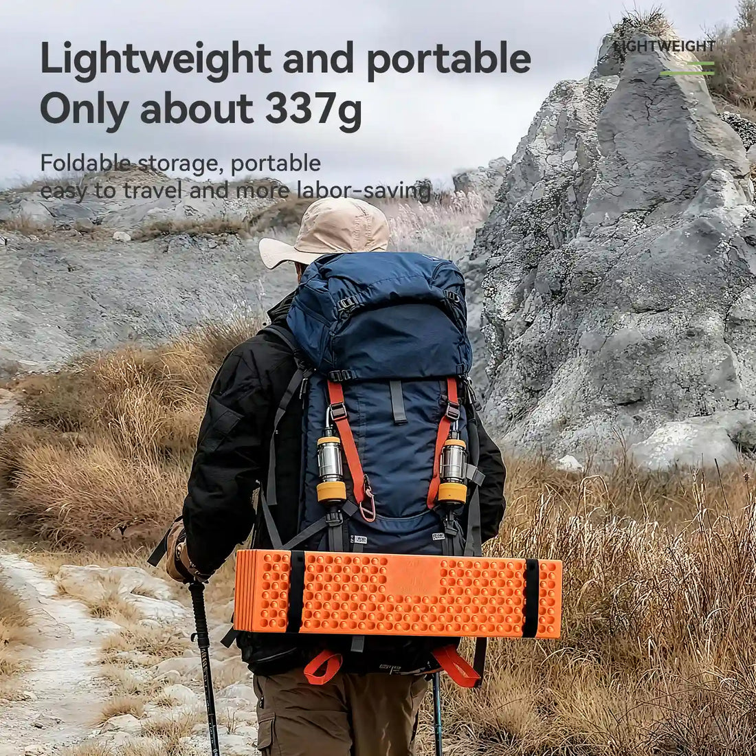 Ultralight Folding Sleeping Pad – Waterproof Camping Mat (R-Value 1.8)