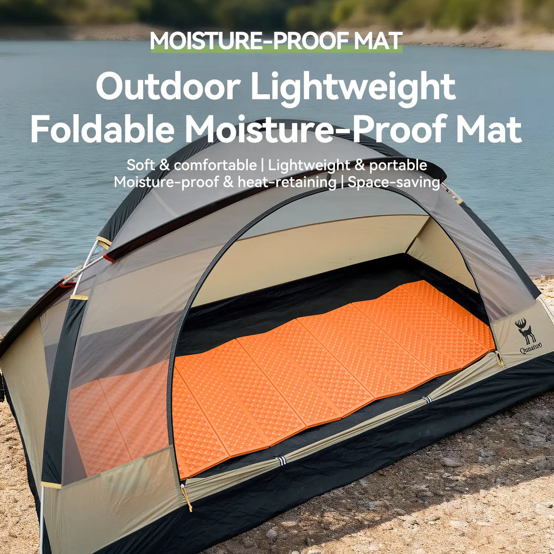 Ultralight Folding Sleeping Pad – Waterproof Camping Mat (R-Value 1.8)