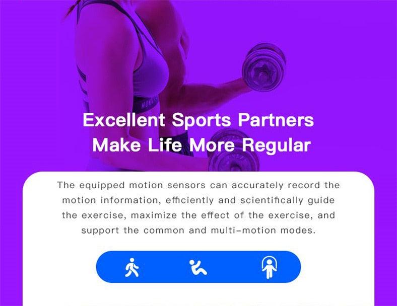 Smart Fitness Tracker Watch – Heart Rate Monitor Waterproof Touch Screen (Unisex)
