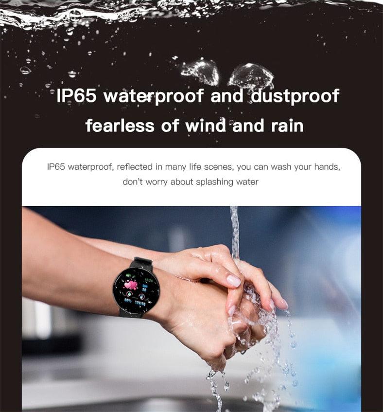 Smart Fitness Tracker Watch – Heart Rate Monitor Waterproof Touch Screen (Unisex)