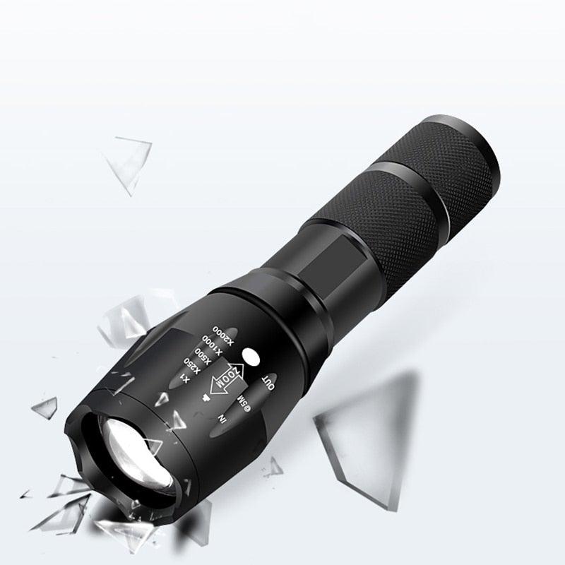 Z45 LED Flashlight – Ultra Bright Zoomable Waterproof Torch (Rechargeable)