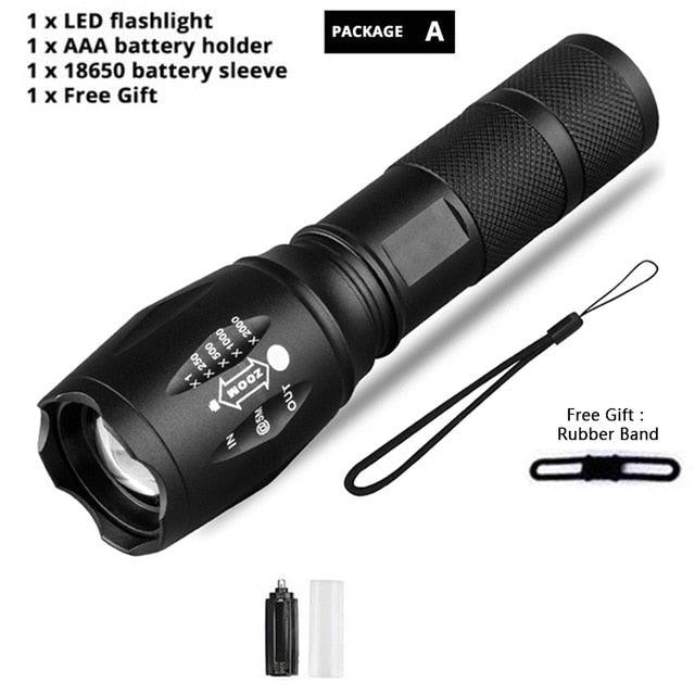 Z45 LED Flashlight – Ultra Bright Zoomable Waterproof Torch (Rechargeable)