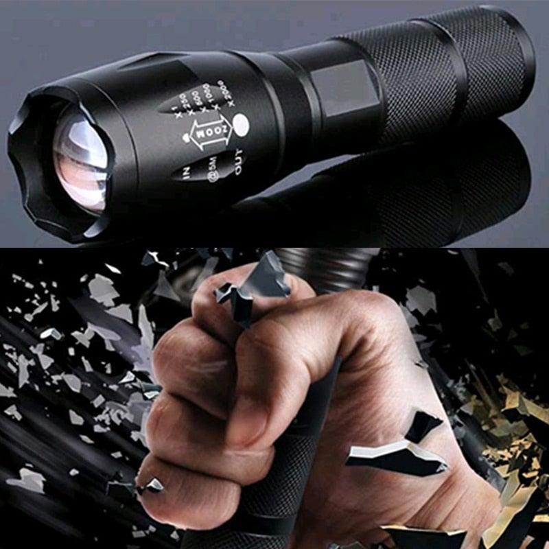 Z45 LED Flashlight – Ultra Bright Zoomable Waterproof Torch (Rechargeable)