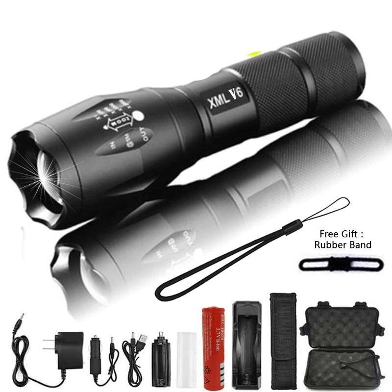 Z45 LED Flashlight – Ultra Bright Zoomable Waterproof Torch (Rechargeable)