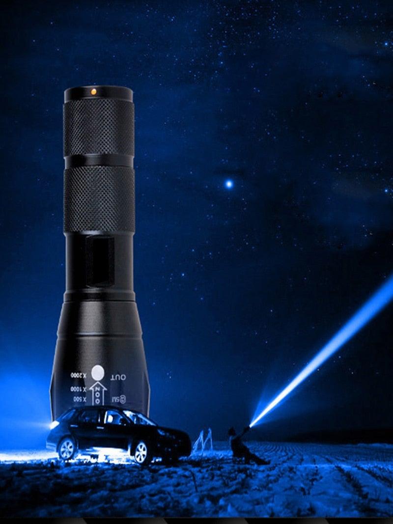 Z45 LED Flashlight – Ultra Bright Zoomable Waterproof Torch (Rechargeable)