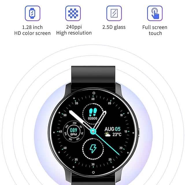 Smart Watch 1.28 Inch Smartwatch Fitness Running Watch